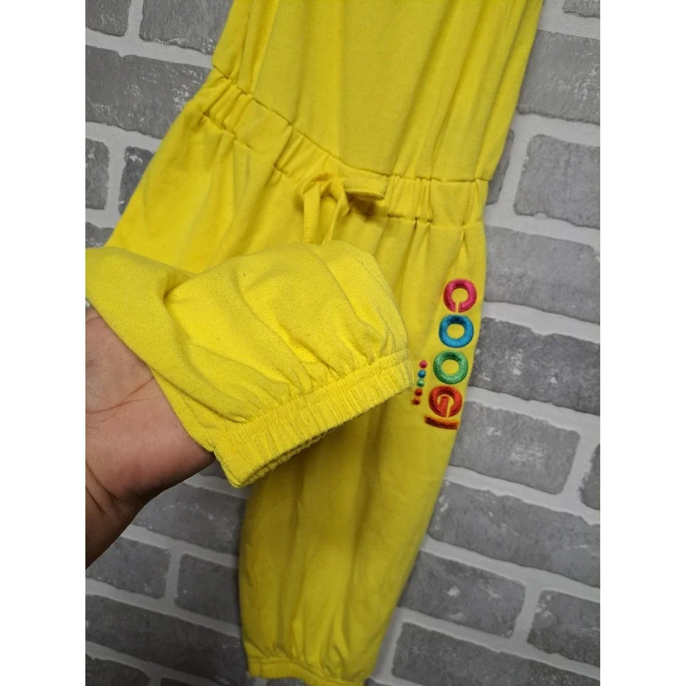 Coogi Romper Girls‎ Yellow Square Neck Racer Back Sleeveless  Drawstring Size 5